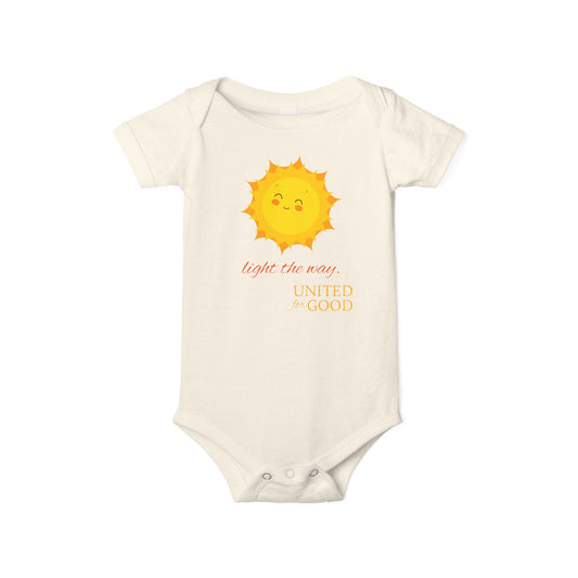 UNITED FOR GOOD Cotton Onesie: Light the way.