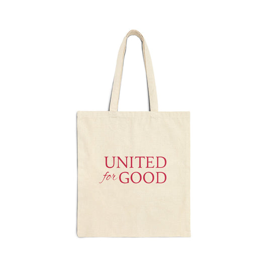 UNITED FOR GOOD Cotton Canvas Tote: Berry