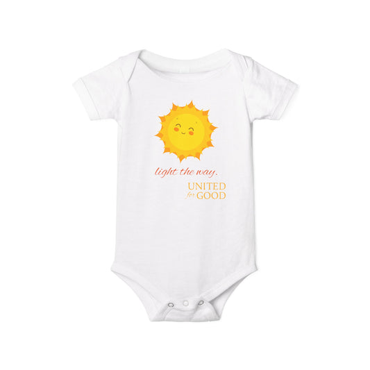 UNITED FOR GOOD Cotton Onesie: Light the way.