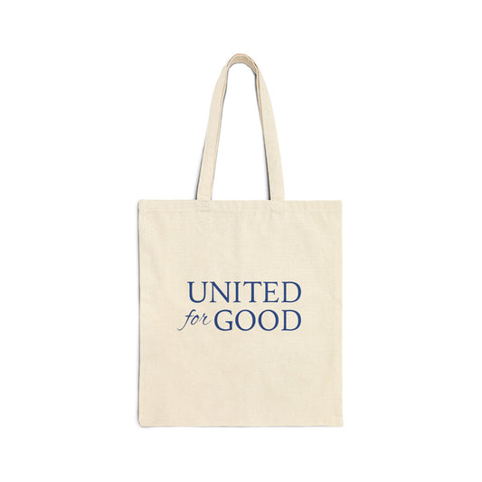 UNITED FOR GOOD Cotton Canvas Tote: Cobalt