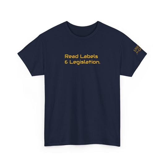 UNITED FOR GOOD Classic Cotton Tee: Labels & Legislation