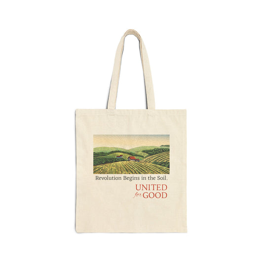 UNITED FOR GOOD Cotton Canvas Tote: Soil Revolution