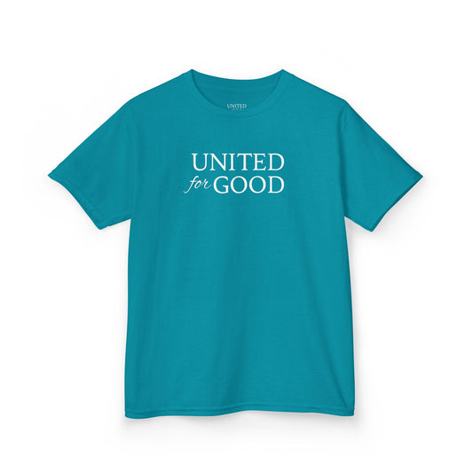 UNITED FOR GOOD  Youth Cotton Tee in Seven Colors