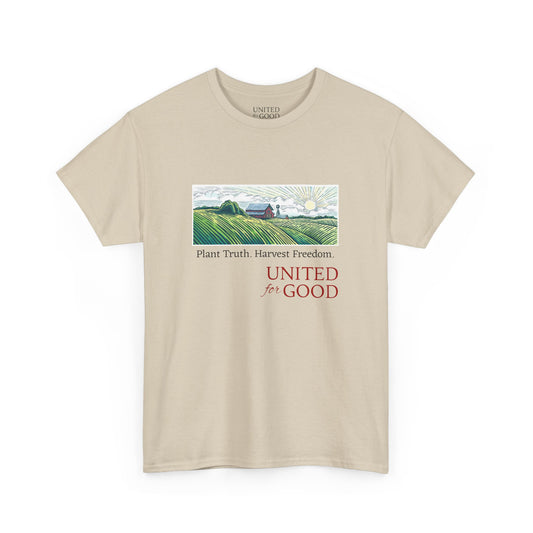 UNITED FOR GOOD Classic Cotton Tee: Harvest Freedom