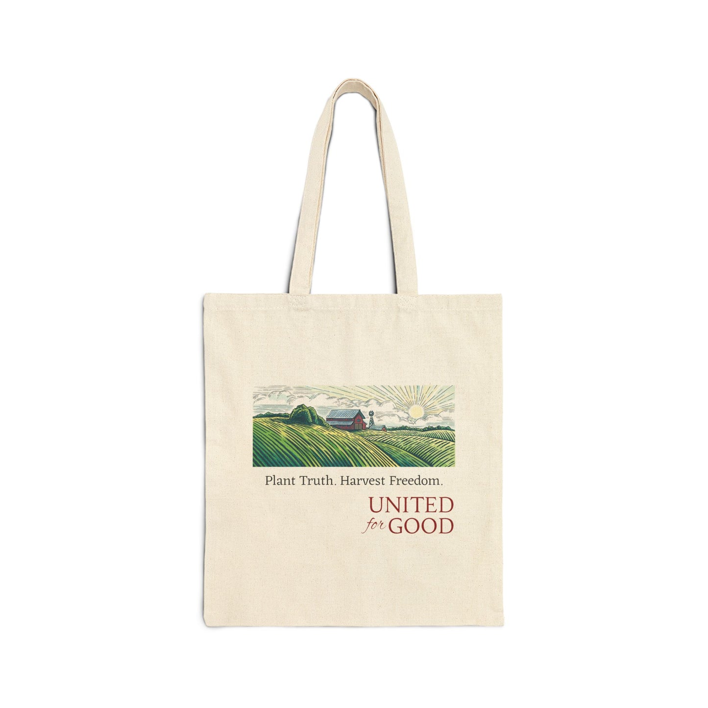 UNITED FOR GOOD Cotton Canvas Tote: Harvest Freedom
