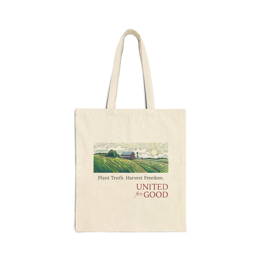 UNITED FOR GOOD Cotton Canvas Tote: Harvest Freedom