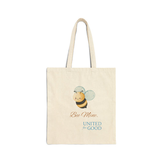 UNITED FOR GOOD Cotton Canvas Tote: Bee Mine.