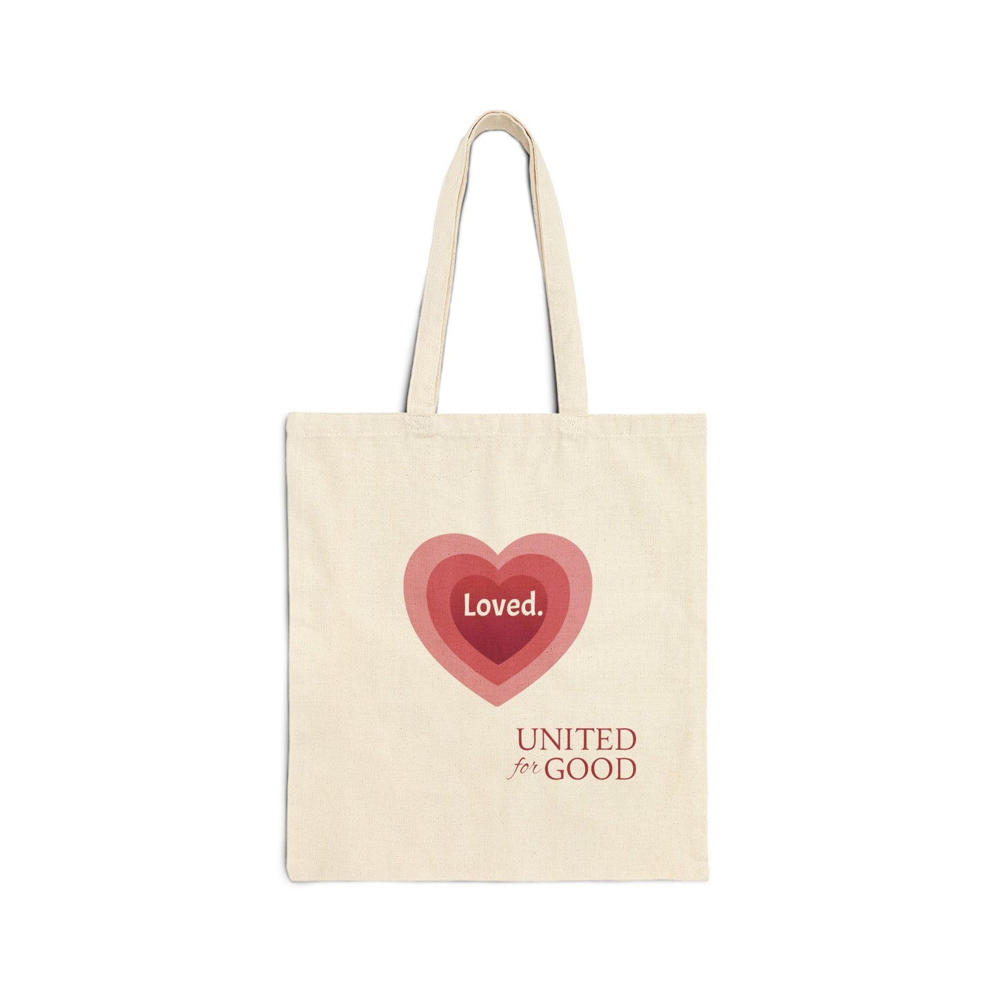 UNITED FOR GOOD Cotton Canvas Tote: Loved. (Heart)