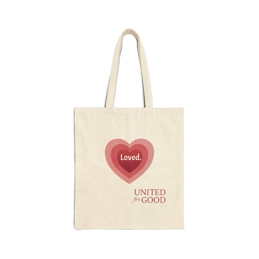 UNITED FOR GOOD Cotton Canvas Tote: Loved. (Heart)